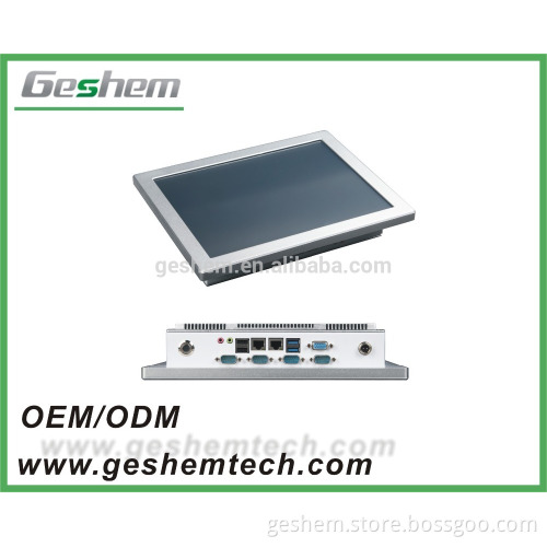industrial computer type 12 inch embedded panel pc with 2 lan port and J1900 quad core processor